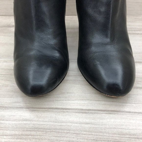 Sam Edelman Ankle Boots Womens 8.5 Case Chelsea Black Leather Slip On Heel Booti - Picture 6 of 9